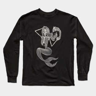 Mermaid skull fantasy surreal art. Long Sleeve T-Shirt